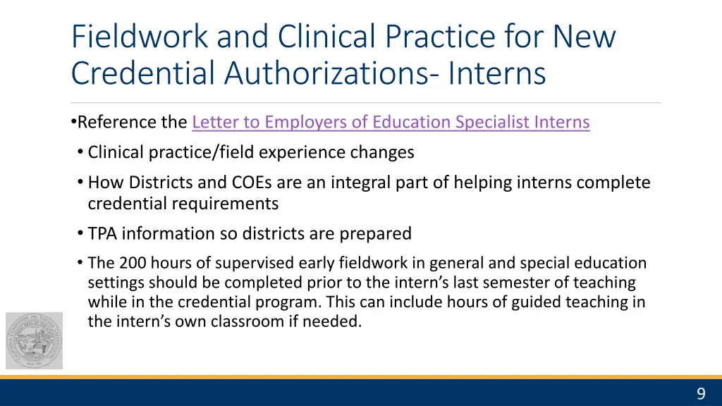 fieldwork and clinical practice