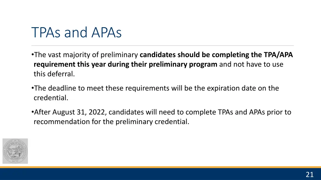 tpas and apas 1