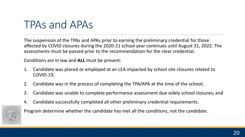 tpas and apas