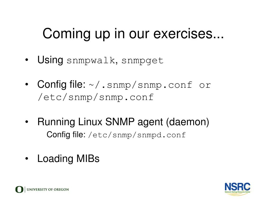 coming up in our exercises