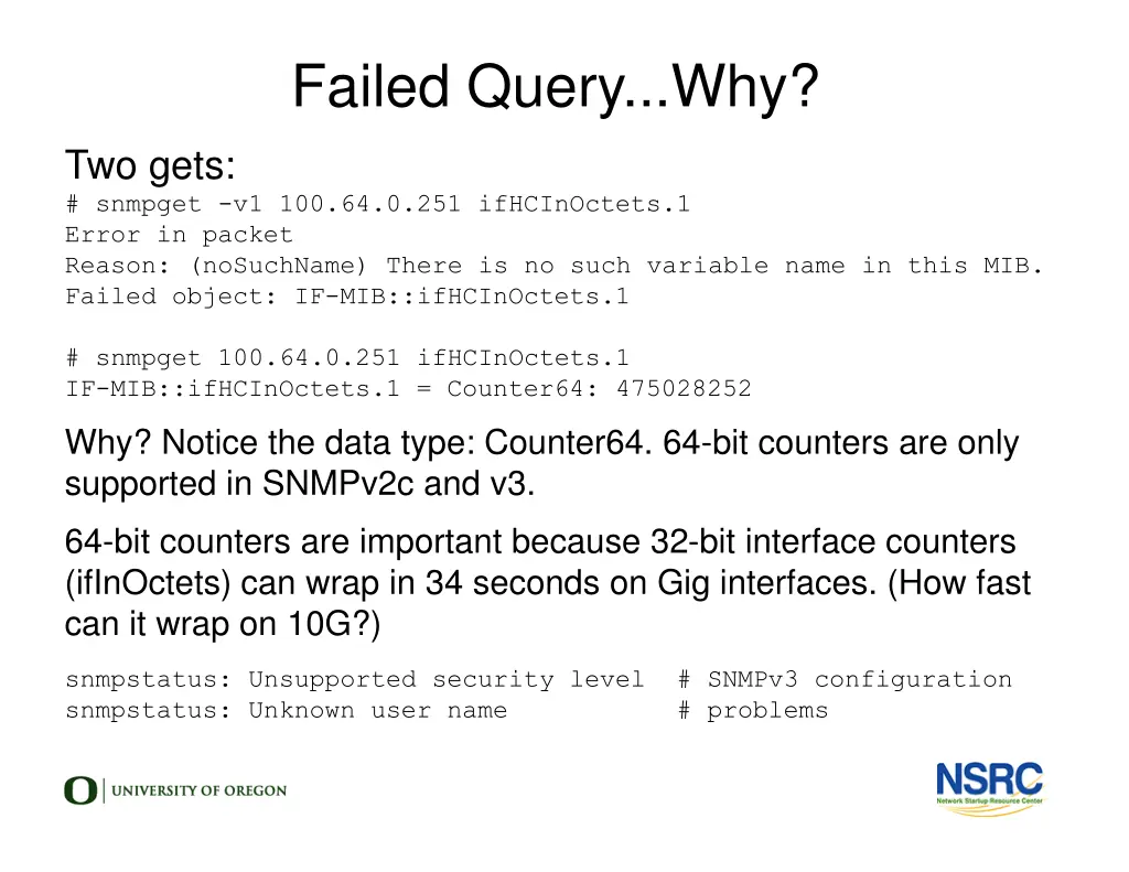 failed query why