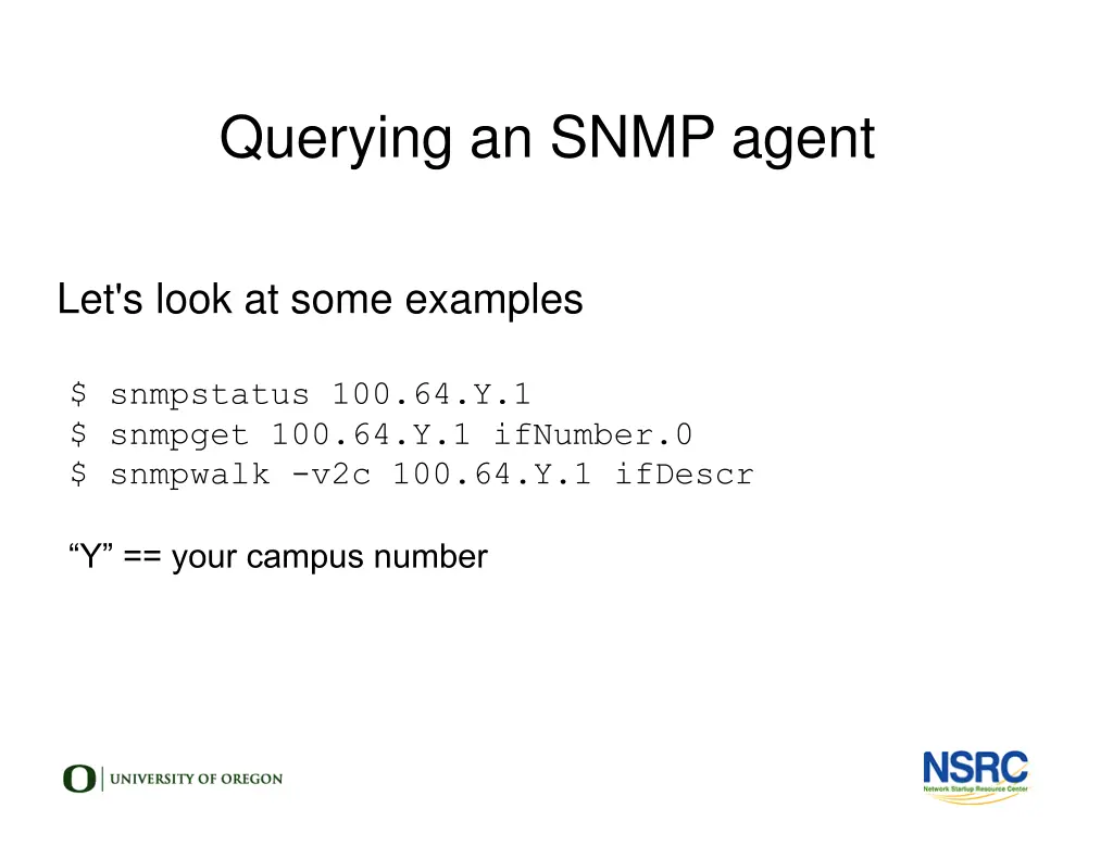 querying an snmp agent 1