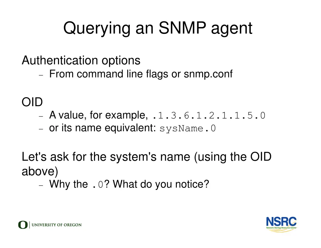 querying an snmp agent 2