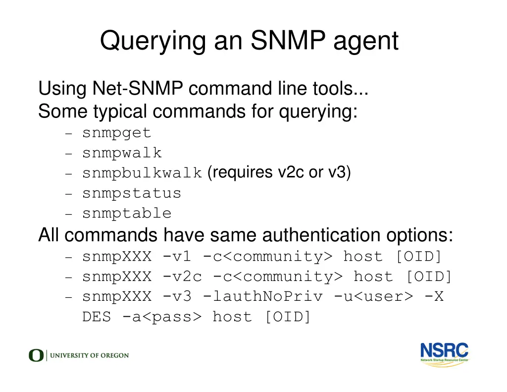 querying an snmp agent