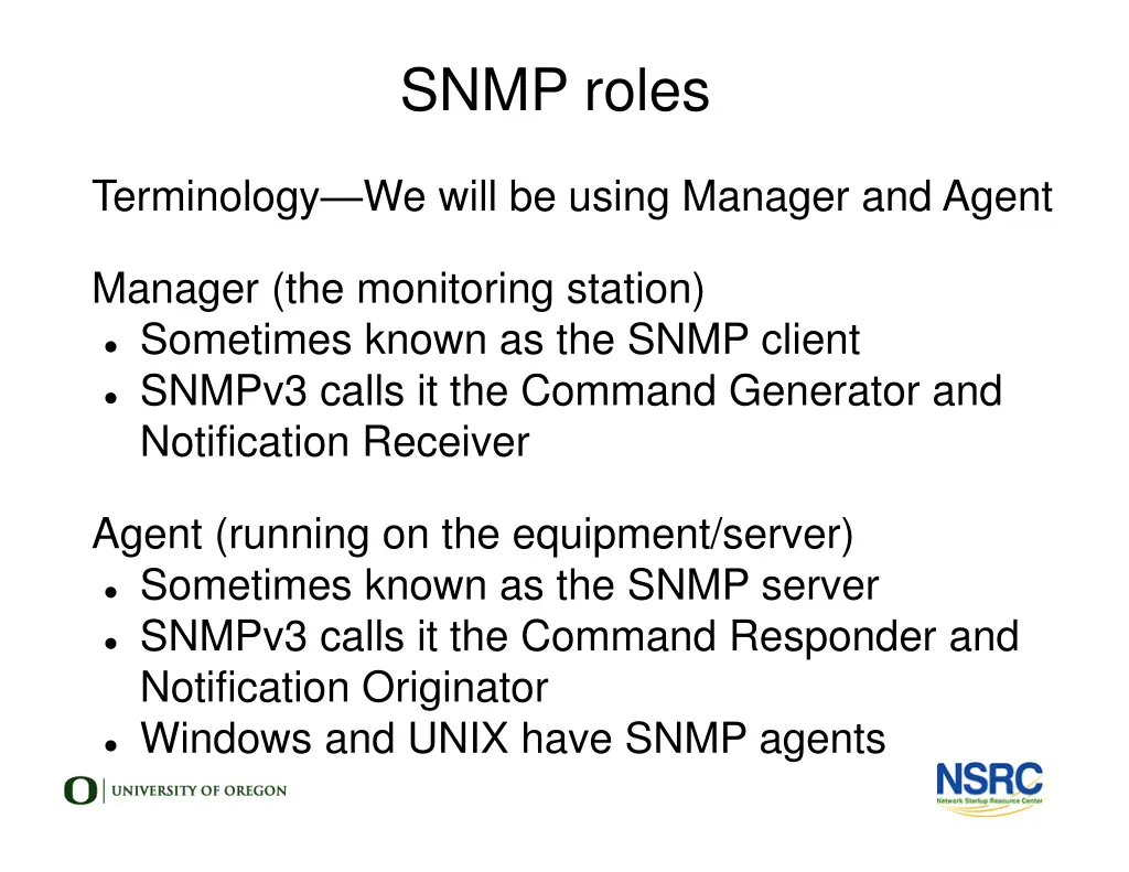 snmp roles