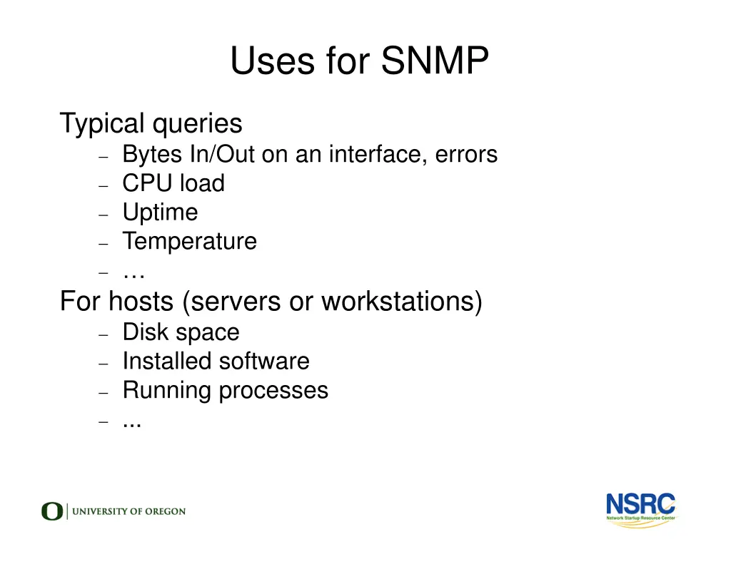 uses for snmp