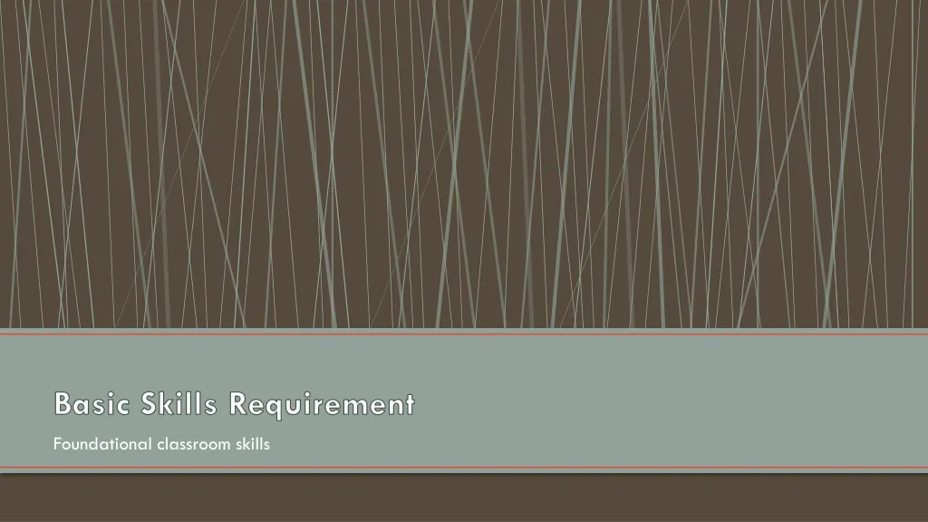 basic skills requirement