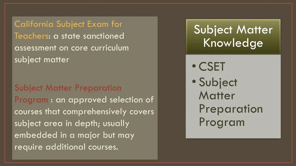 california subject exam for teachers a state