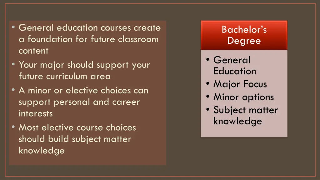 general education courses create a foundation