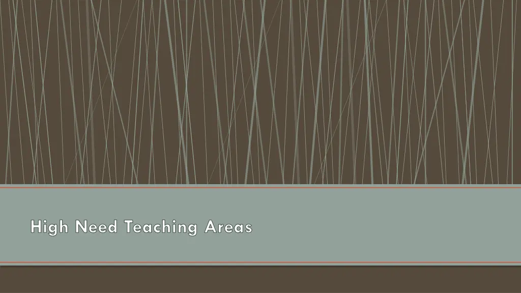 high need teaching areas
