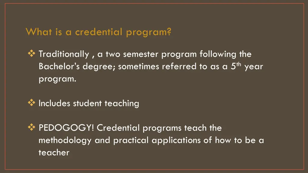 what is a credential program