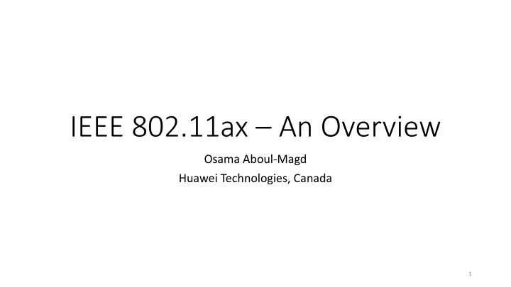 ieee 802 11ax an overview
