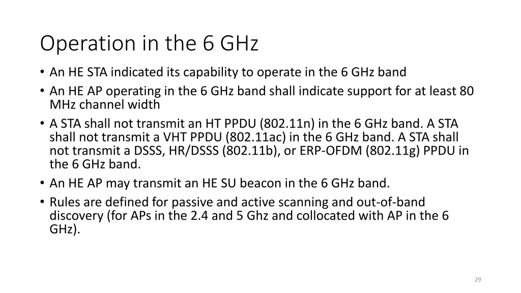 operation in the 6 ghz an he sta indicated