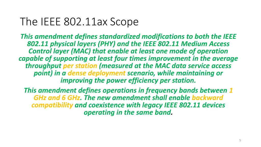 the ieee 802 11ax scope