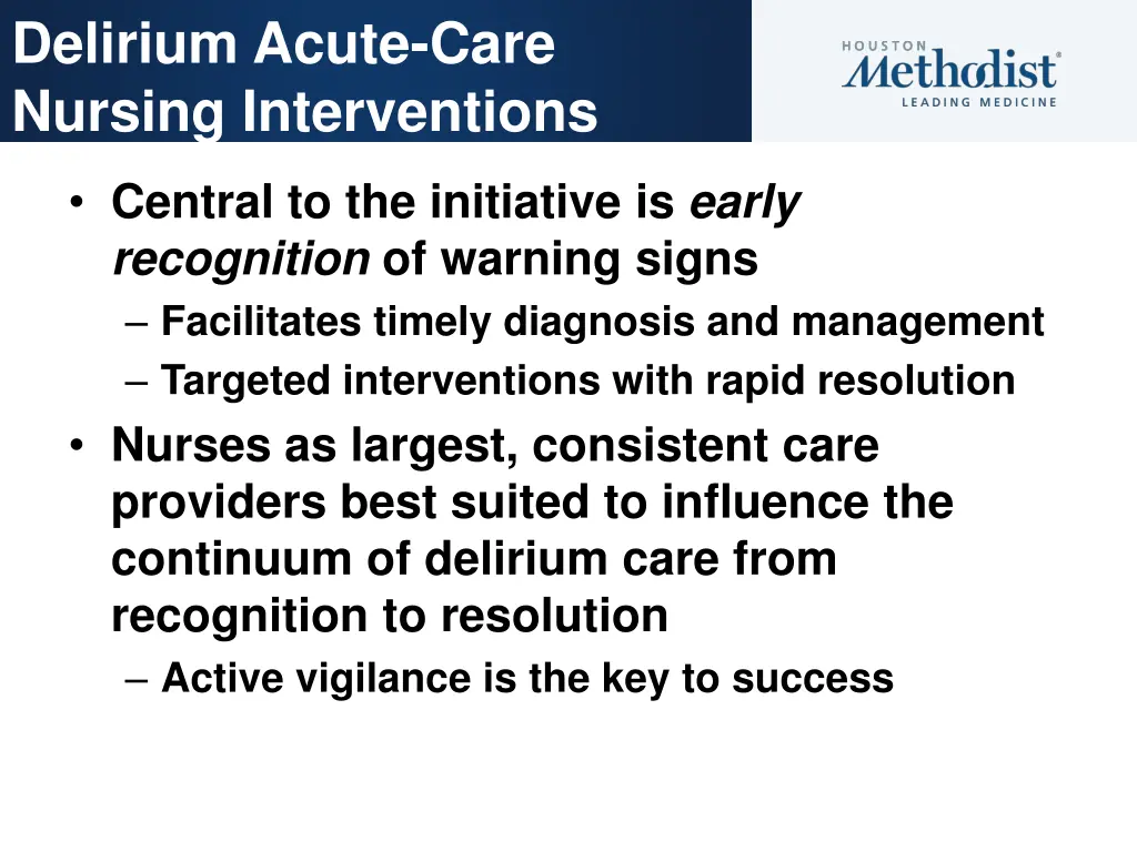 delirium acute care nursing interventions 1