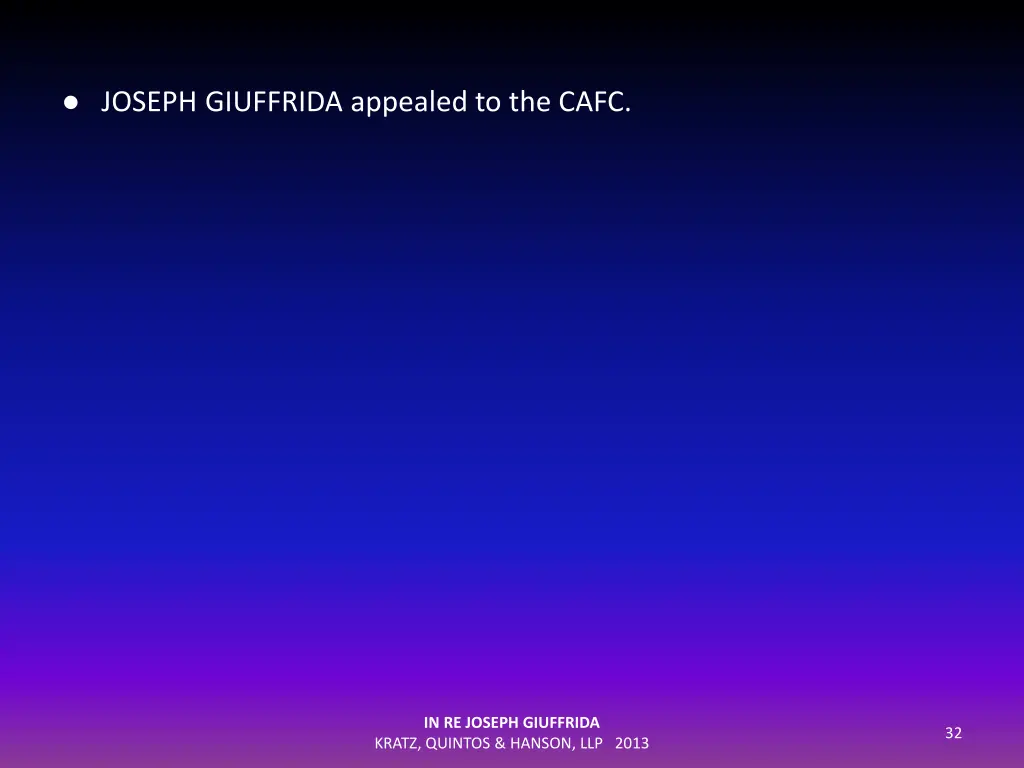 joseph giuffrida appealed to the cafc