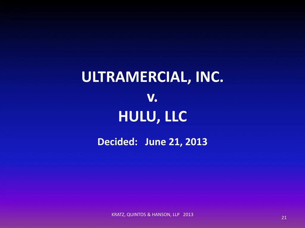 ultramercial inc v hulu llc