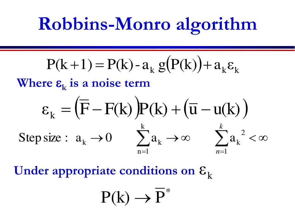 robbins monro algorithm