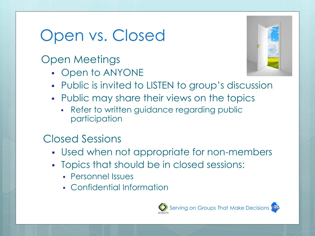 open vs closed
