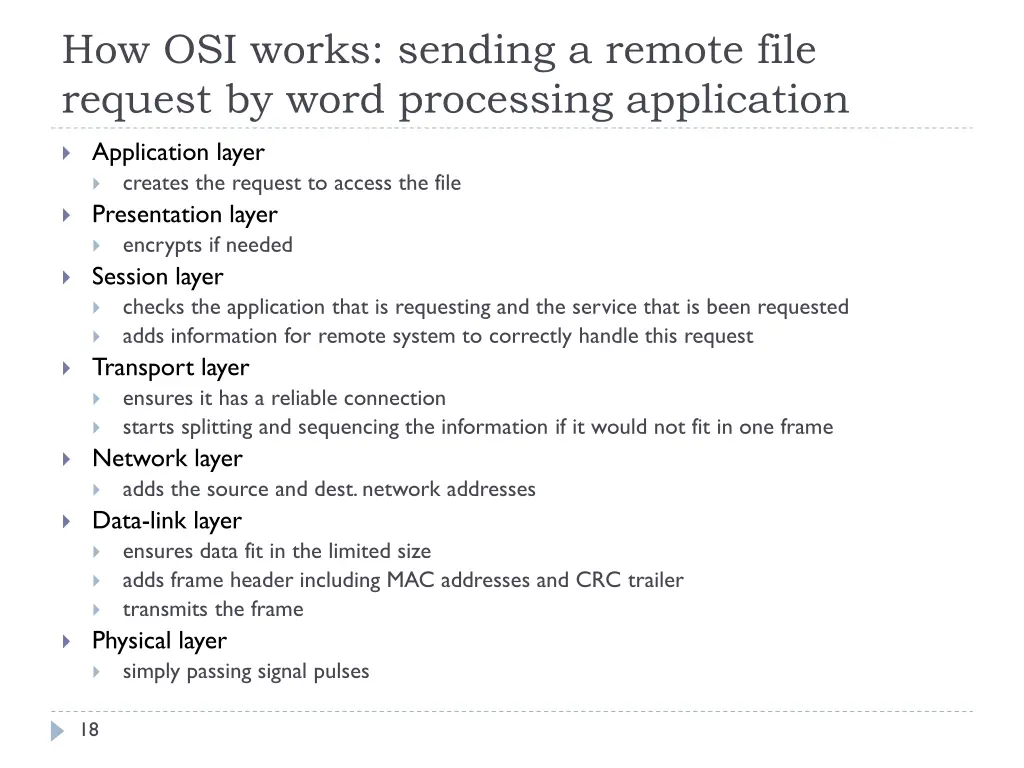 how osi works sending a remote file request