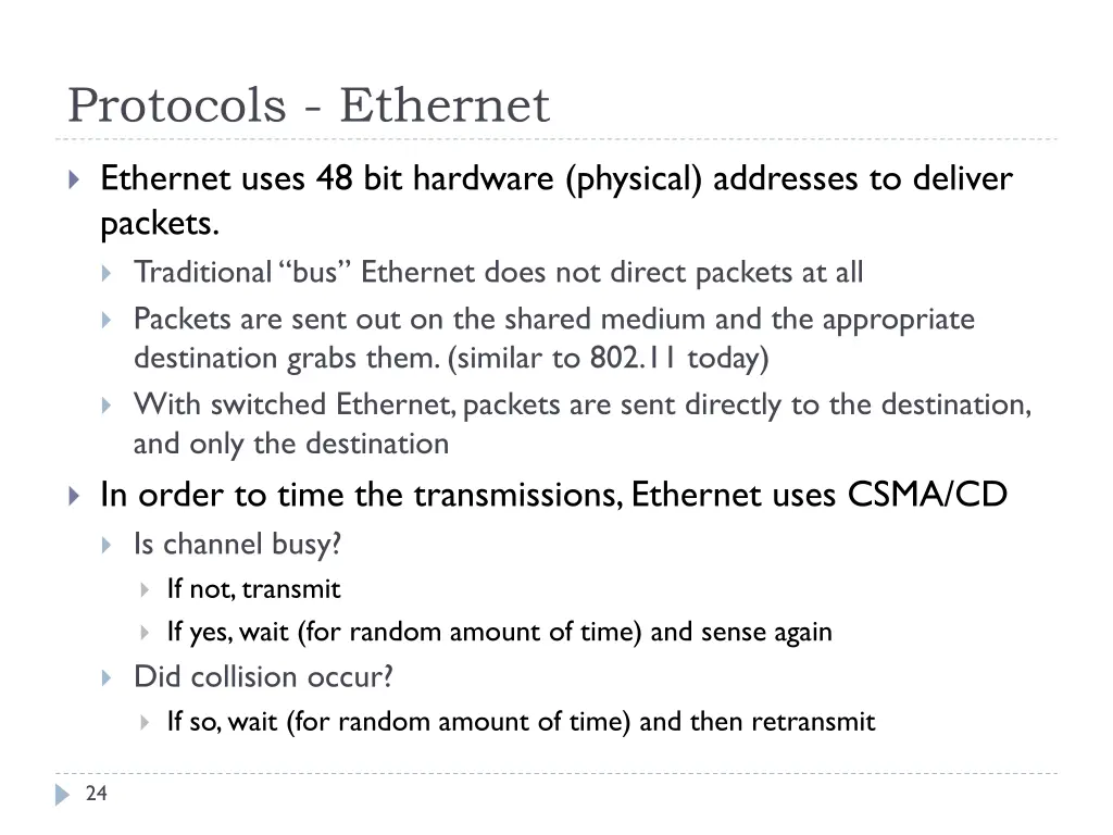 protocols ethernet 1