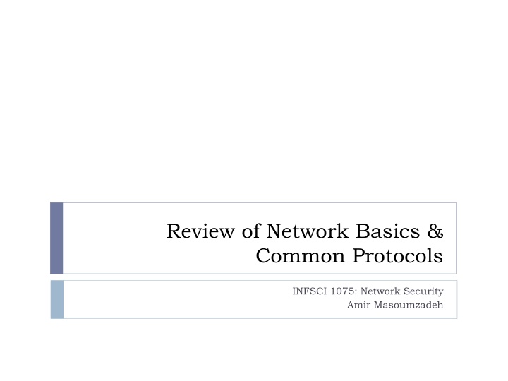 review of network basics common protocols