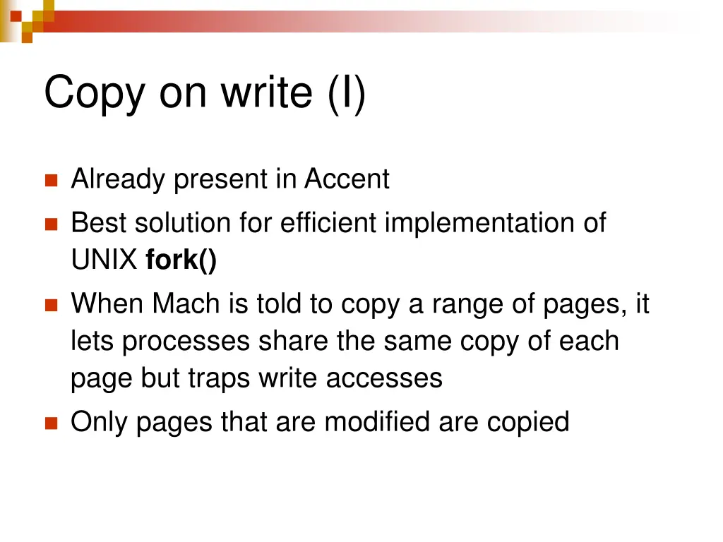 copy on write i