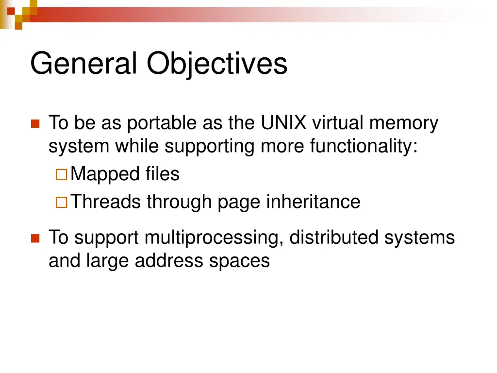 general objectives