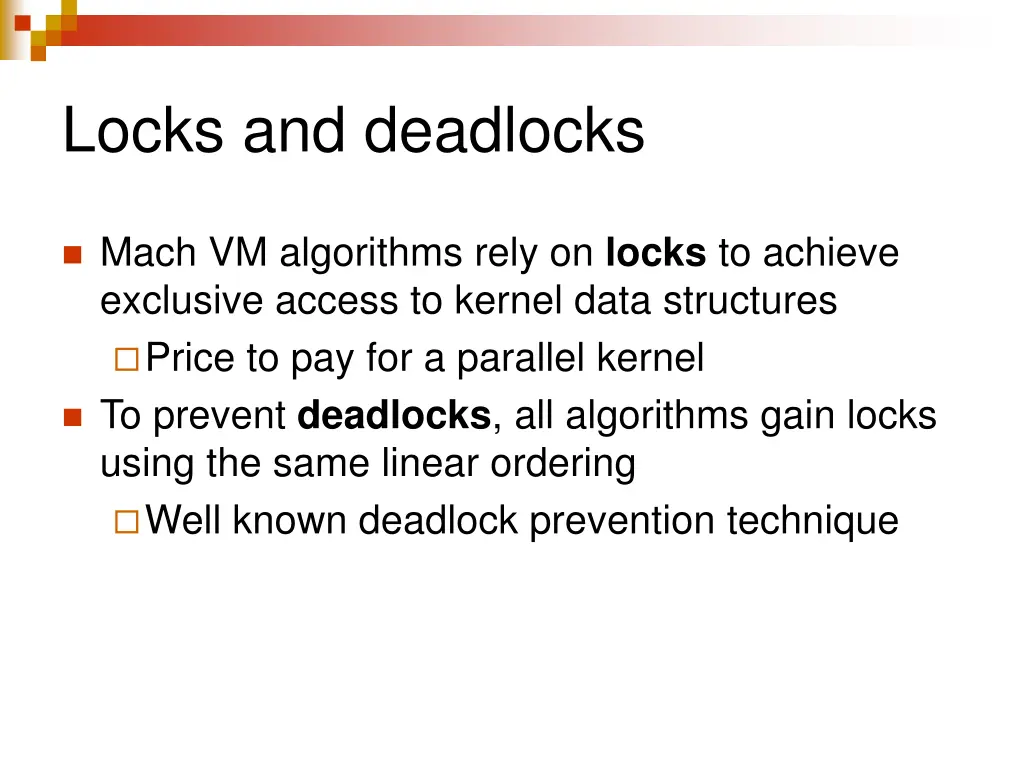locks and deadlocks
