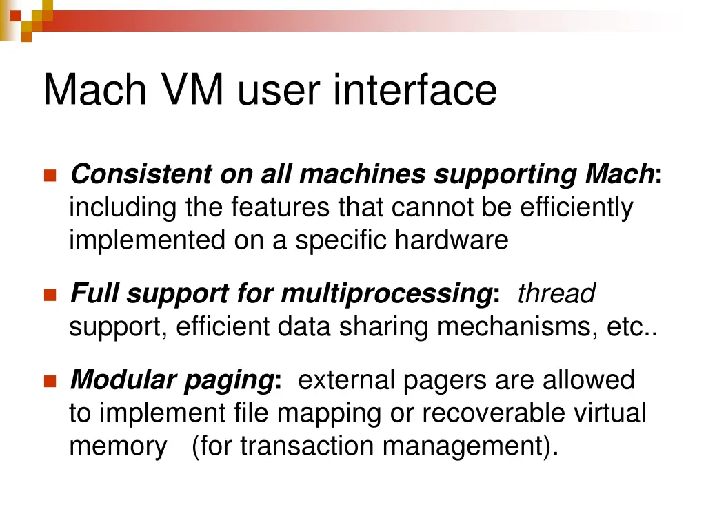 mach vm user interface