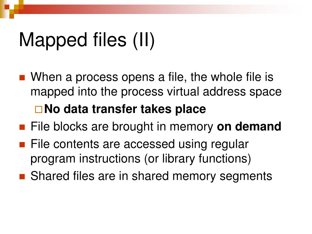 mapped files ii