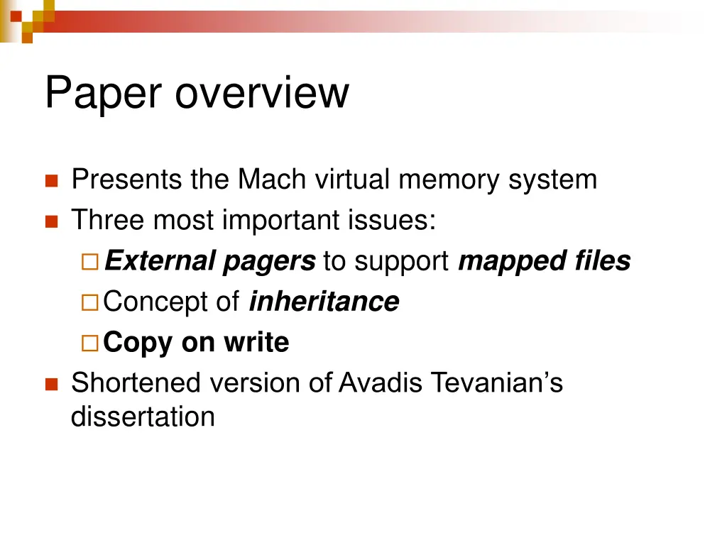 paper overview