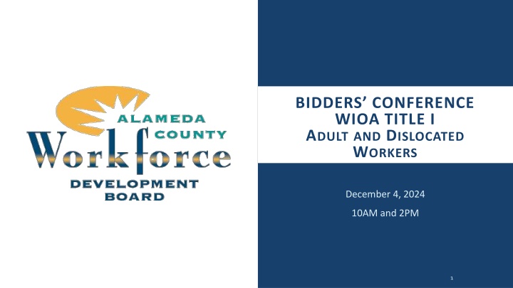 bidders conference wioa title i a dult