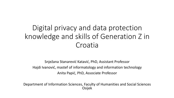 digital privacy and data protection knowledge