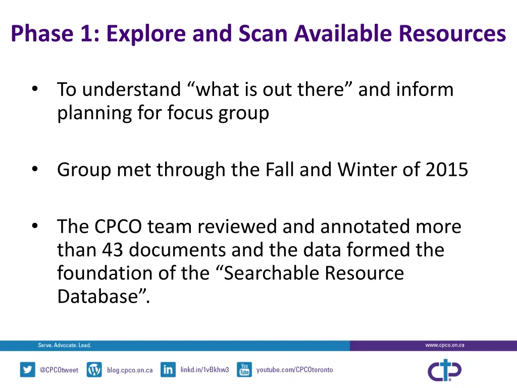 phase 1 explore and scan available resources