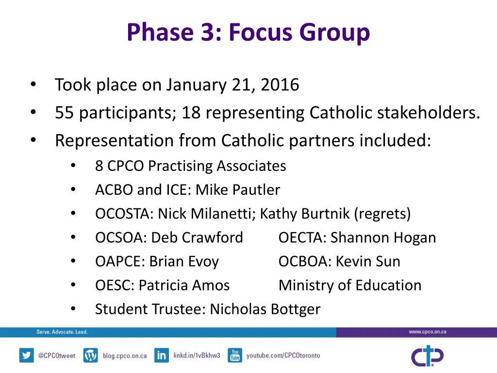 phase 3 focus group