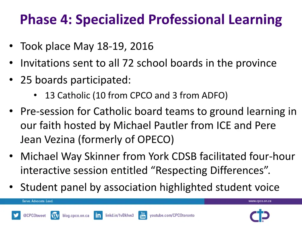 phase 4 specialized professional learning