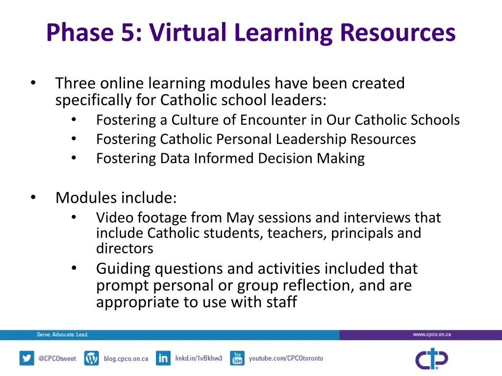 phase 5 virtual learning resources