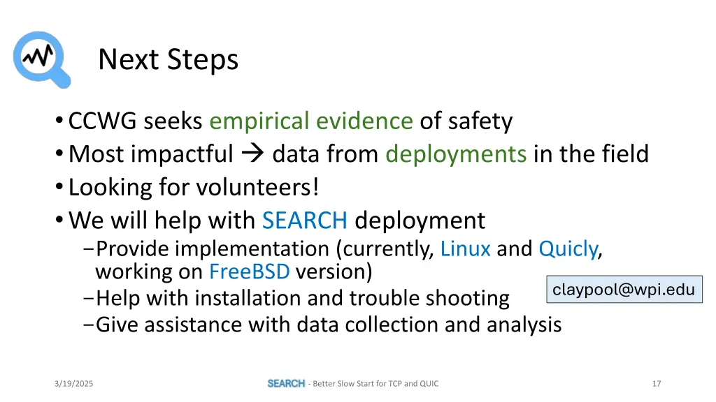 next steps