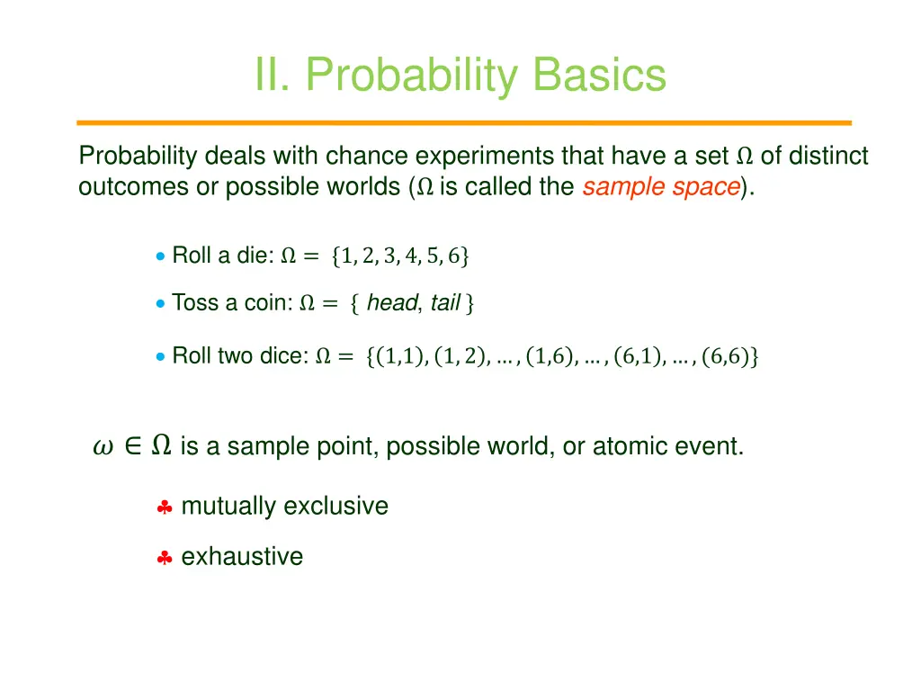 ii probability basics