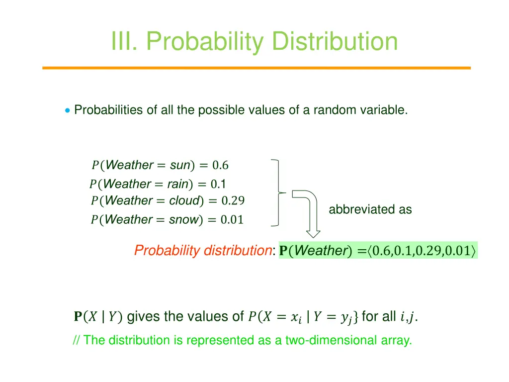 iii probability distribution