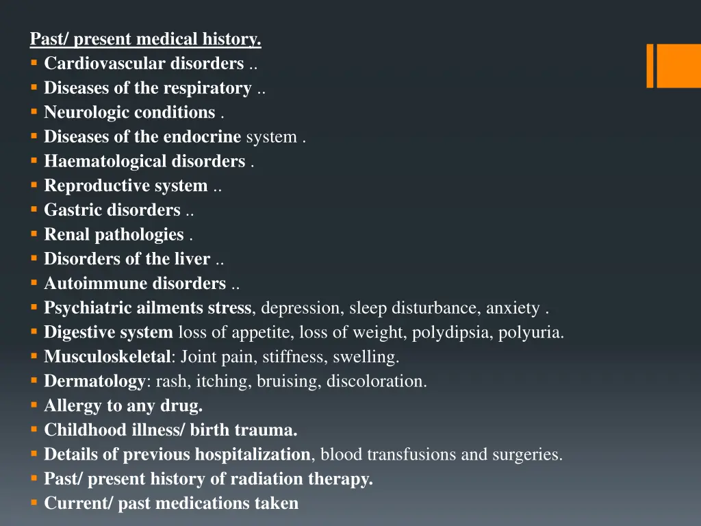 past present medical history cardiovascular