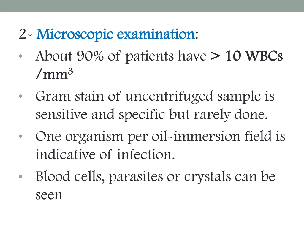 2 microscopic examination microscopic examination