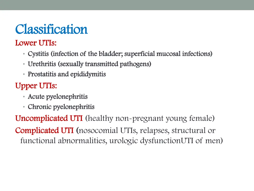 classification classification lower utis lower
