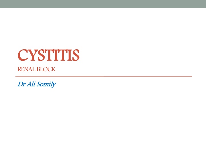 cystitis cystitis renal block
