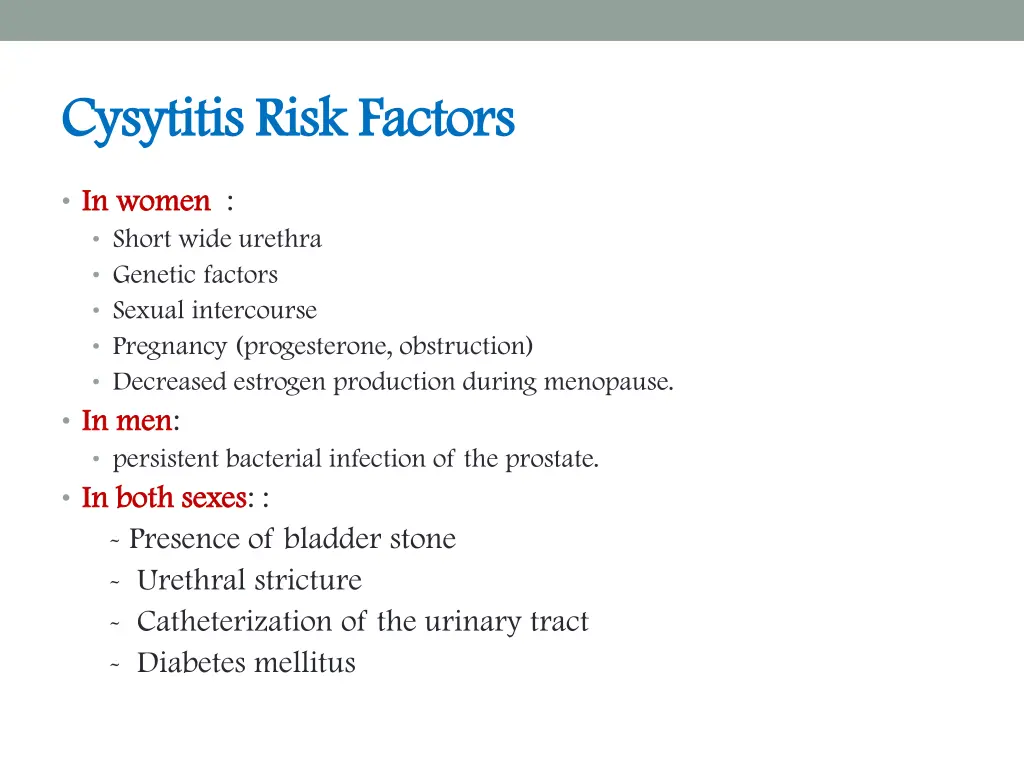 cysytitis cysytitisrisk factors risk factors
