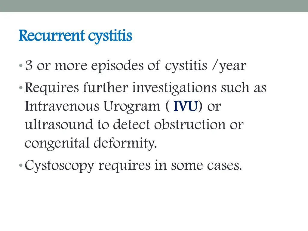 recurrent cystitis recurrent cystitis