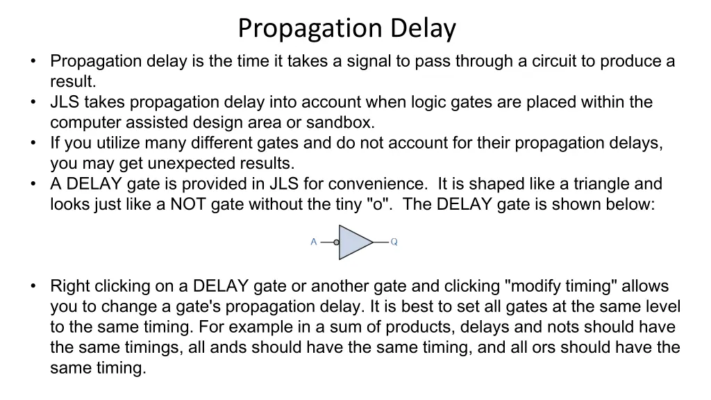 propagation delay
