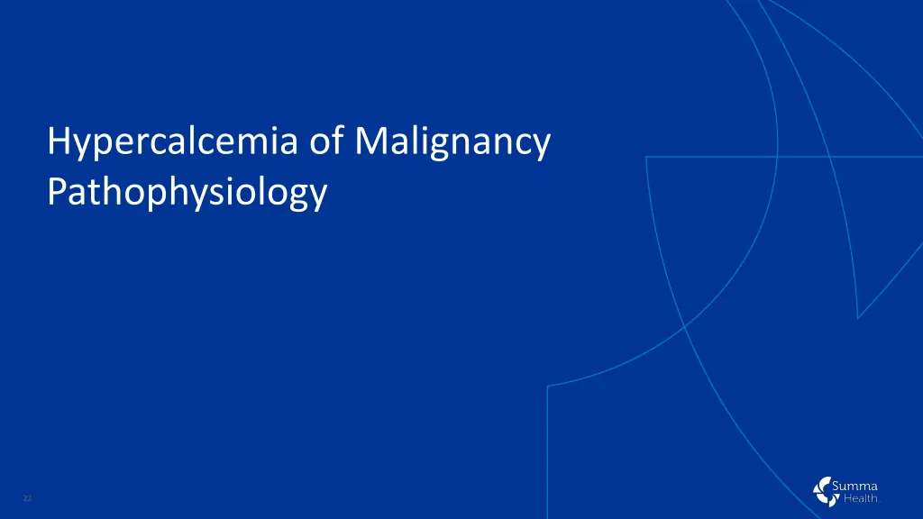 hypercalcemia of malignancy pathophysiology