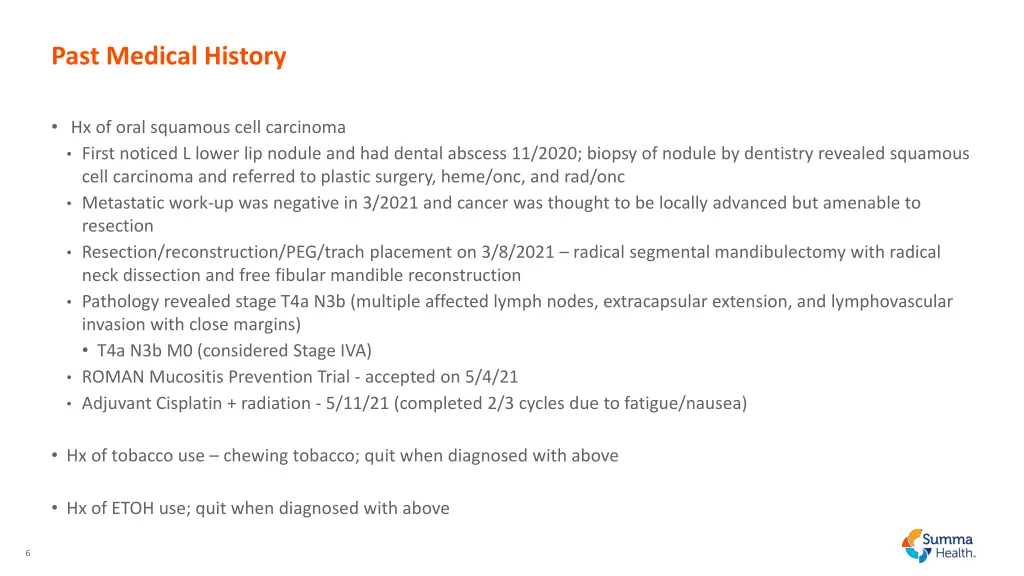 past medical history